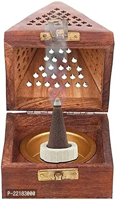 AryAyurveda Giftswrap Wooden Handmde Incense/dhoop batti/agarbatti Holder/Stand Wooden Incense Holder-thumb3