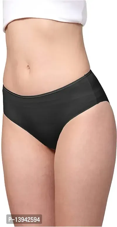 Buy COMFFY FIT Women's Seamless Underwear Ice Silk, Cotton-Nylon Mid-Rise  Panty (Pack of 3) Online In India At Discounted Prices