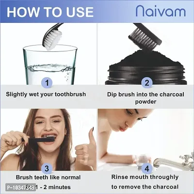 Naivam Activated Charcoal Teeth Whitening Powder - 100 gm-thumb5