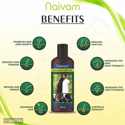 Naivam Adivasi Herbal Hair Growth Oil (Pack of 2 x 100ml)-thumb2