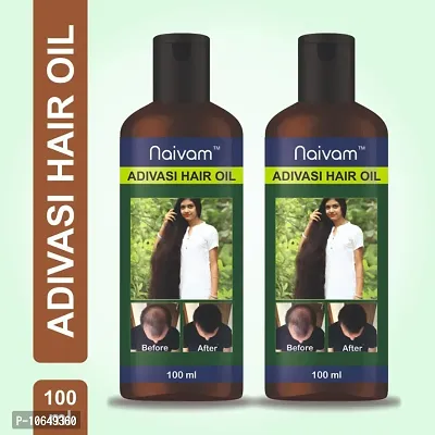 Naivam Adivasi Herbal Premium quality hair oil for hair Regrowth (Pack of 2 x 100ml)-thumb0