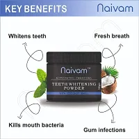 Naivam Activated Charcoal Teeth Whitening Powder (Pack of 2 x 100gm)-thumb1
