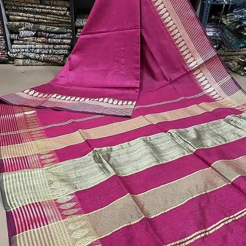 Beautiful khadi silk saree with Blouse Piece