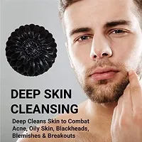 Charcoal Brick Soap Activated Charcoal Soap Deep Cleansing Bath Soap with Coffee granules removing dirt and impurities with Anti-Pollution Effect,for all type of skin 100 g(pack of 4)-thumb1