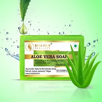 BADAHAIR? handmade aloevera soap | herbal natural soap Natural Glycerin Made Aloevera Soap For Men Women 125gm Pack of 3-thumb3