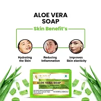 BADAHAIR? handmade aloevera soap | herbal natural soap Natural Glycerin Made Aloevera Soap For Men Women 125gm Pack of 3-thumb1