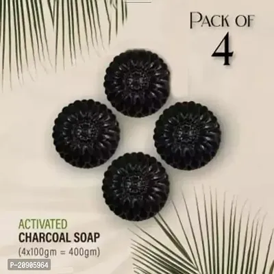 BADAHAIR? Activated Charcoal Soap For Women Skin Whitening, Acne, Blackheads, Anti Wrinkle, Pimple Skin Care Soap.(Pack Of 4)