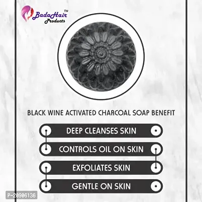 BADAHAIR?Activated Charcoal Soap for skin whitening, Blackheads, Anti Wrinkle, Pimple Skin Care Soap Treat Oily Skin Pack of 4-thumb5