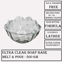 RIBS INTERNATIONAL ; TOWARDS QUALITY AND SATISFACTION Ultra Clear Melt and Pour Soap Base (SLS, SLES and Paraben Free) (500 Gram)-thumb1