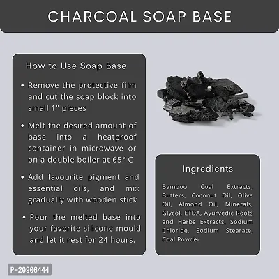 BADAHAIR? Activated Charcoal Soap Base Bar Melt and Pour Soap Base Natural and Organic SLS  SLES, Paraben Free Pack of 2- (1KG)-thumb3