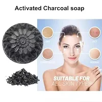 BADAHAIR?Activated Charcoal Soap for skin whitening, Blackheads, Anti Wrinkle, Pimple Skin Care Soap Treat Oily Skin Pack of 4-thumb1