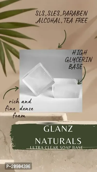 Glanz Naturals Ultra CLEAR GLYCERIN Soap Base SLS/SLES free Melt and Pour Transparent Soap base/soap Making-1 kg-thumb5