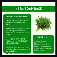 BADAHAIR? Natural Herbal Neem Soap Base Purifying Neem Soap Base For Acne | Pimples And Rashes Soap Base For Soap Making, Neem Melt  Pour Clear Transparent Glycerine Soap Base, Paraben Free ?(1KG)-thumb4