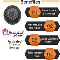 BadaHair Activated Charcoal Soap For Women Skin Whitening, Acne, Blackheads, Anti Wrinkle, Pimple Skin Care Soap.(Pack Of 1 )-thumb1