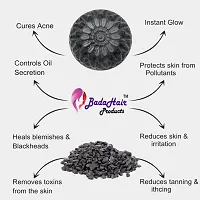 BadaHair Activated Charcoal Soap For Women Skin Whitening, Acne, Blackheads, Anti Wrinkle, Pimple Skin Care Soap.(Pack Of 1 )-thumb2