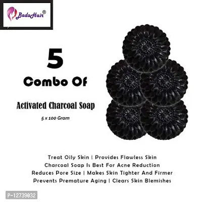 BadaHair Activated Charcoal Soap For Women Skin Whitening, Acne, Blackheads, Anti Wrinkle, Pimple Skin Care Soap.(Pack Of 1 )