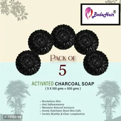 Activated Charcoal Soap For Women Skin Whitening , Pimples, Blackheads , Acne, Natural Detox Face  Body Soap-thumb0