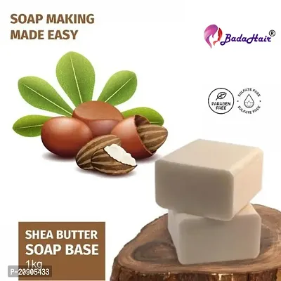 VEDANUM Ultra Premium Shea Butter Melt and Pour Soap Base for Soap Making - 1 KG (Sulphate  Paraben Free)