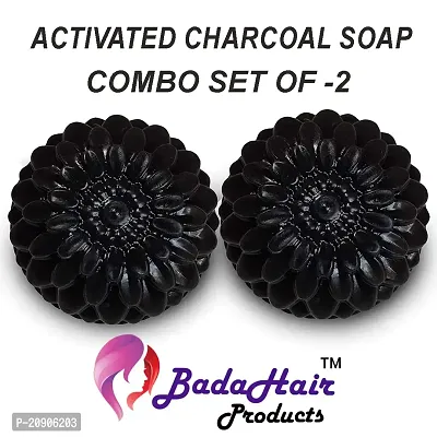 Charcoal Brick Soap Activated Charcoal Soap Deep Cleansing Bath Soap with Coffee granules removing dirt and impurities with Anti-Pollution Effect,for all type of skin 100 g(pack of 4)-thumb0
