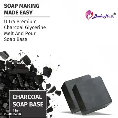 VEDANUM Charcoal Ultra Premium Melt and Pour Soap Base for Soap Making - 500 Gm (Sulphate  Paraben Free)