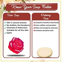 R Pure Chemical Free Handmade Rose Petals With Vit E Soap | Each 80 Grams | Pack Of 3 - Sulfate Free Paraben Free - No Animal Fat - Relax your self - UNISEX ** Free Sample of R Pure Bath Powder**-thumb2
