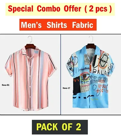 Trendy Men Casual Printed Shirt Combo
