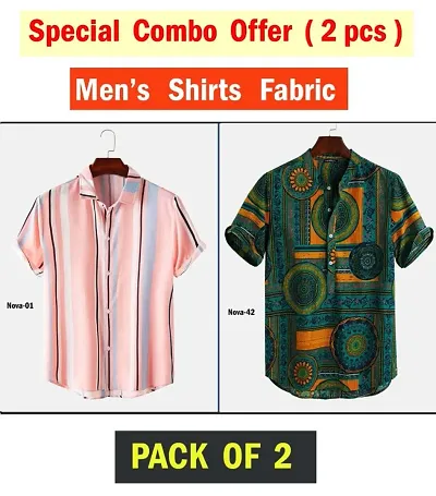 Trendy Men Casual Printed Shirt Combo
