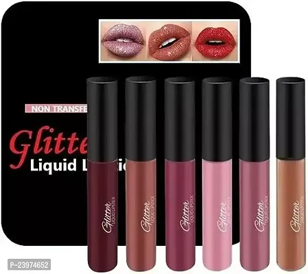 New Pack Of 6 Lipstick Glitter-thumb0