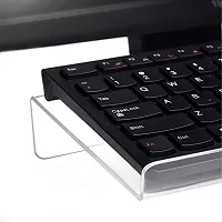 ऑफिस डेस्क के लिए VJ SONS ऐक्रेलिक कीबोर्ड स्टैंड, दूसरों की तुलना में 5 मिमी मोटाई वाला ऐक्रेलिक रिसर टिकर, एर्गोनोमिक टिल्टेड कंप्यूटर होल्डर होम टेबल-thumb1