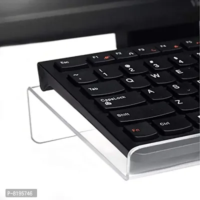 ऑफिस डेस्क के लिए VJ SONS ऐक्रेलिक कीबोर्ड स्टैंड, दूसरों की तुलना में 5 मिमी मोटाई वाला ऐक्रेलिक रिसर टिकर, एर्गोनोमिक टिल्टेड कंप्यूटर होल्डर होम टेबल-thumb2