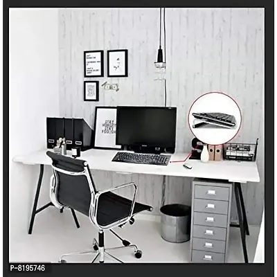 ऑफिस डेस्क के लिए VJ SONS ऐक्रेलिक कीबोर्ड स्टैंड, दूसरों की तुलना में 5 मिमी मोटाई वाला ऐक्रेलिक रिसर टिकर, एर्गोनोमिक टिल्टेड कंप्यूटर होल्डर होम टेबल-thumb5