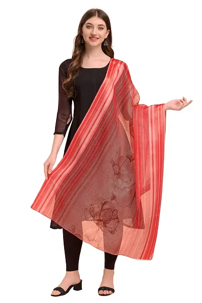 VJ SONS Women's Kota Checks Chunnis & Dupattas/Dupatta (Red)