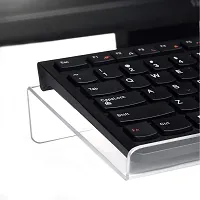 VJ SONS Acrylic Keyboard Stand for Office Desk, 5mm Thickness Acrylic Riser Ticker Than Others, Ergonomic Tilted Computer Holder Home Table-thumb1
