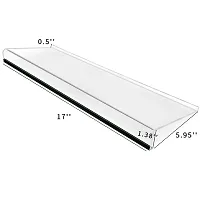 VJ SONS Acrylic Keyboard Stand for Office Desk, 5mm Thickness Acrylic Riser Ticker Than Others, Ergonomic Tilted Computer Holder Home Table-thumb3