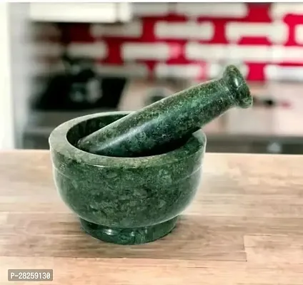 Green Marble Mortar and Pestle Green 5 Inch-thumb0