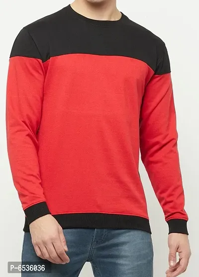 Reliable Multicoloured Cotton Blend Colourblocked Round Neck Tees For Men-thumb0