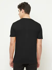 Reliable Black Cotton Blend Printed Round Neck Tees For Men And Boys-thumb1