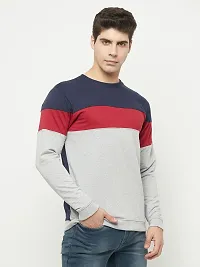 Reliable Cotton Blend Colourblocked Round Neck Tees For Men And Boys-thumb3