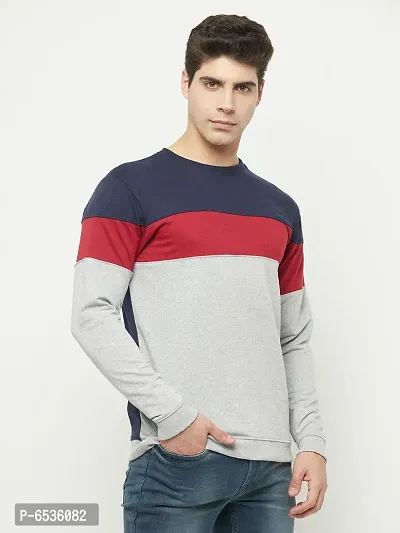 Reliable Cotton Blend Colourblocked Round Neck Tees For Men And Boys-thumb4