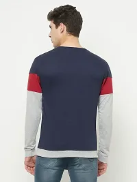 Reliable Cotton Blend Colourblocked Round Neck Tees For Men And Boys-thumb1