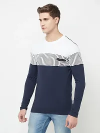 Reliable Cotton Blend Colourblocked Round Neck Tees For Men And Boys-thumb1