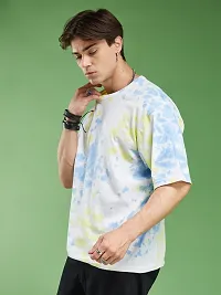 Reliable White Cotton Blend Printed Round Neck OverSized T-Shirt For Men-thumb2