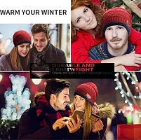 Stylish Unisex Beanie Cap Scarf And Wollen Gloves-thumb2