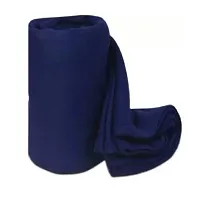 Comfortable Blue Cotton Solid Blankets-thumb3
