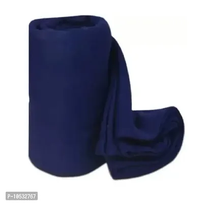 Comfortable Blue Cotton Solid Blankets-thumb4