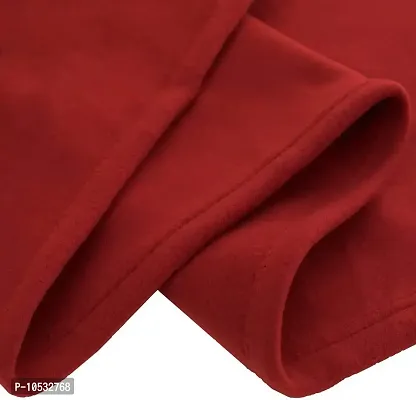 Comfortable Maroon Cotton Solid Blankets-thumb3