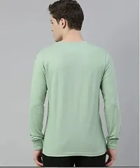 Reliable Green Polyester Solid Round Neck Tees For Men-thumb2