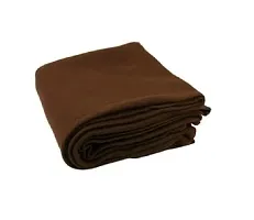 Comfortable Brown Cotton Solid Blankets-thumb2