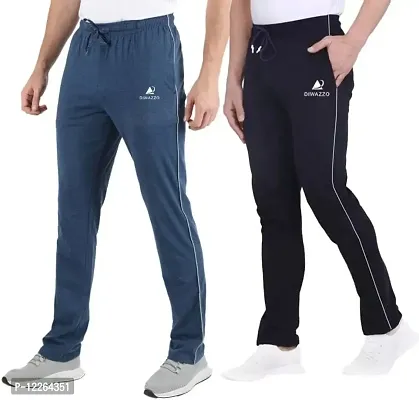 DIWAZZO Latest Mens Solid Track Pants Pack of 2