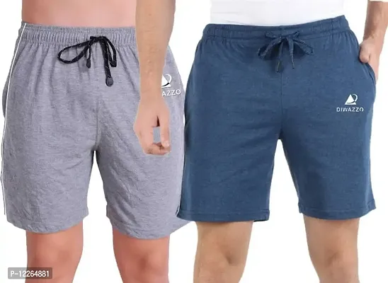 Diwazzo Pack of 2 Solid Men's Multicolour Sports Shorts.